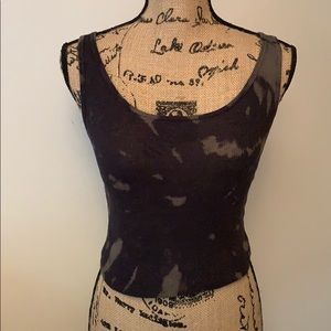 tie dye ribbed tank top